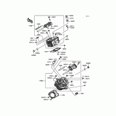 Схема вузла: Головка циліндра для Kawasaki VN900 Vulcan 900 Custom