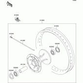 Схема узла: Опционные детали: Передние колесо 20" для Kawasaki KX125