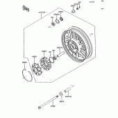 Схема вузла: Заднє колесо & Привідний ланцюг для Kawasaki ZG1200 Voyager XII