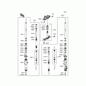 Схема узла: Вилка передней оси для Kawasaki BR250 Z250SL ABS