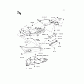 Схема вузла: Облицювальні елементи (хвіст) для Kawasaki EX400 Ninja 400R ABS