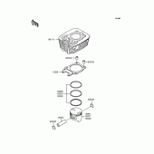 Схема вузла: Циліндр & Поршень для Kawasaki BN125 Eliminator