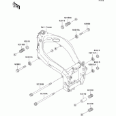 Схема вузла: Кріплення двигуна для Kawasaki ZX750 Ninja ZX-7R