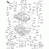 Схема вузла: Картер двигуна (1/2) для Kawasaki EX500 GPZ500S