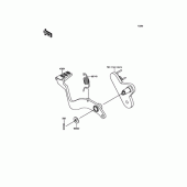 Схема узла: Педаль тормоза для Kawasaki BR125 Z125 Pro