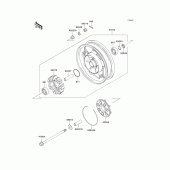 Схема вузла: Заднє колесо & Привідний ланцюг для Kawasaki VN1500 Vulcan 1500 Nomad Fi