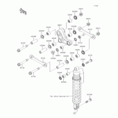 Схема вузла: Задня підвіска для Kawasaki KX100