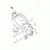 Схема узла: Крепление двигателя для Kawasaki ZX600 Ninja ZX-6R