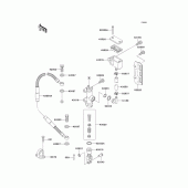 Схема вузла: Задній гальмівний циліндр для Kawasaki KLX300R