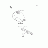 Схема вузла: Інформаційні наклейки для Kawasaki BJ250 Estrella RS