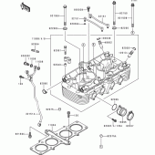 Схема вузла: Головка циліндра для Kawasaki ZR1100 Zephyr 1100