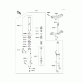 Схема вузла: Вилка передньої осі для Kawasaki ZG1000 Concours