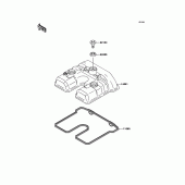 Схема узла: Клапанная крышка для Kawasaki KLX250 KLX250