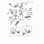 Схема вузла: Кермо & Пульт управління рульовим для Kawasaki ZG1000 1000GTR