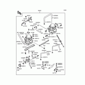 Схема вузла: Карбюратор для Kawasaki EL250 Eliminator 250SE