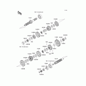 Схема вузла: Трансмісія для Kawasaki VN1500 Vulcan 1500 Classic FI
