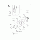 Схема узла: Коленчатый вал для Kawasaki ZX600 Ninja ZX-6R