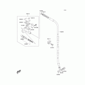Схема вузла: Передній гальмівний циліндр для Kawasaki KLX125 KLX125L
