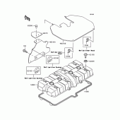 Схема вузла: Клапанна кришка (ZR400-F4‾F6) для Kawasaki ZR400 ZRX-II