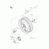 Схема вузла: Front wheel для Kawasaki VN1700 Vulcan 1700 Voyager ABS