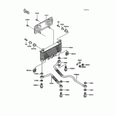 Схема вузла: Олійний охолоджувач для Kawasaki ZG1000 Concours