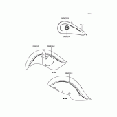 Схема вузла: Наклейки (blue; VN400-D1) для Kawasaki VN400 Vulcan Drifter