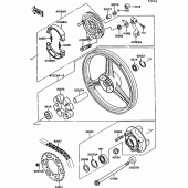 Схема узла: Rear hub(1/2) для Kawasaki EX500 GPZ500S