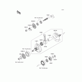 Схема вузла: Колінчастий вал для Kawasaki KX450 KX450F