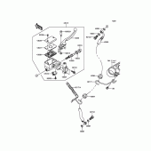 Схема узла: Передний тормозной цилиндр для Kawasaki VN900 Vulcan 900 Custom