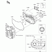 Схема вузла: Right engine cover(s) для Kawasaki VN1700 Vulcan 1700 Voyager