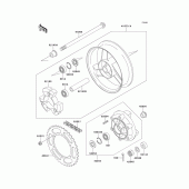 Схема узла: Ступица заднего колеса для Kawasaki ZX600 Ninja ZX-6