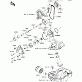 Схема узла: Масляный насос для Kawasaki ZX1000 Ninja ZX-10R ABS
