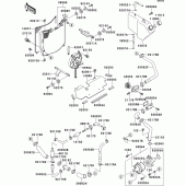 Схема узла: Радиатор (1/2) для Kawasaki ZX400 ZXR400