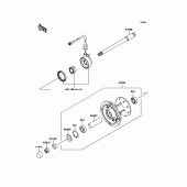 Схема узла: Ступица переднего колеса для Kawasaki KLX250 KLX250