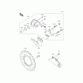 Схема вузла: Заднє гальмо для Kawasaki ER250 Z250
