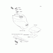 Схема вузла: Інформаційні наклейки для Kawasaki ZX600 Ninja ZX-6R