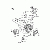 Схема вузла: Головка циліндра для Kawasaki KLX110 KLX110