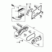 Схема вузла: Задній ліхтар (Стоп-сигнал) для Kawasaki EL250 Eliminator 250LX