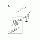 Схема узла: Ступица переднего колеса для Kawasaki KLX250 KLX250