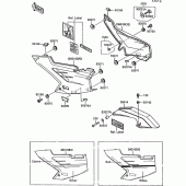 Схема узла: Side covers/chain cover(1/2)(zx1000-b1) для Kawasaki ZX1000 ZX-10