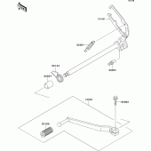 Схема вузла: Перемикач передач для Kawasaki EL250 Eliminator 250