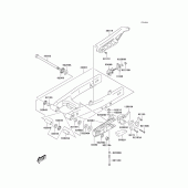 Схема вузла: Задній важіль (маятник) (A2/a3) для Kawasaki KLX125 KLX125