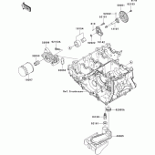 Схема вузла: Масляний насос для Kawasaki ZX1000 Ninja ZX-10R