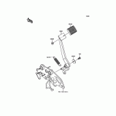 Схема вузла: Педаль гальма/Torque Link для Kawasaki EN650 Vulcan S