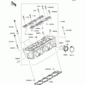Схема вузла: Головка циліндра для Kawasaki ZR750 Z750