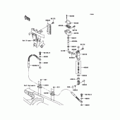 Схема узла: Задний тормозной цилиндр для Kawasaki KLX250 KLX250