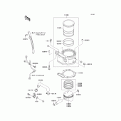 Схема узла: Цилиндр & Поршень для Kawasaki KL650 KLR650