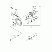 Схема вузла: Заднє колесо & Привідний ланцюг для Kawasaki KLX250 KLX250ES