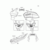 Схема вузла: Наклейки (red/ebony; ZR1200-A1) для Kawasaki ZR1200 ZRX1200R