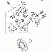 Схема узла: Задний тормозной суппорт для Kawasaki VN1500 VN-15 SE